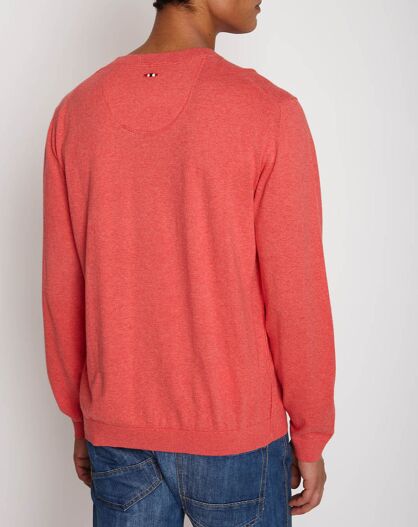 Pull Decatur 1 col rond corail